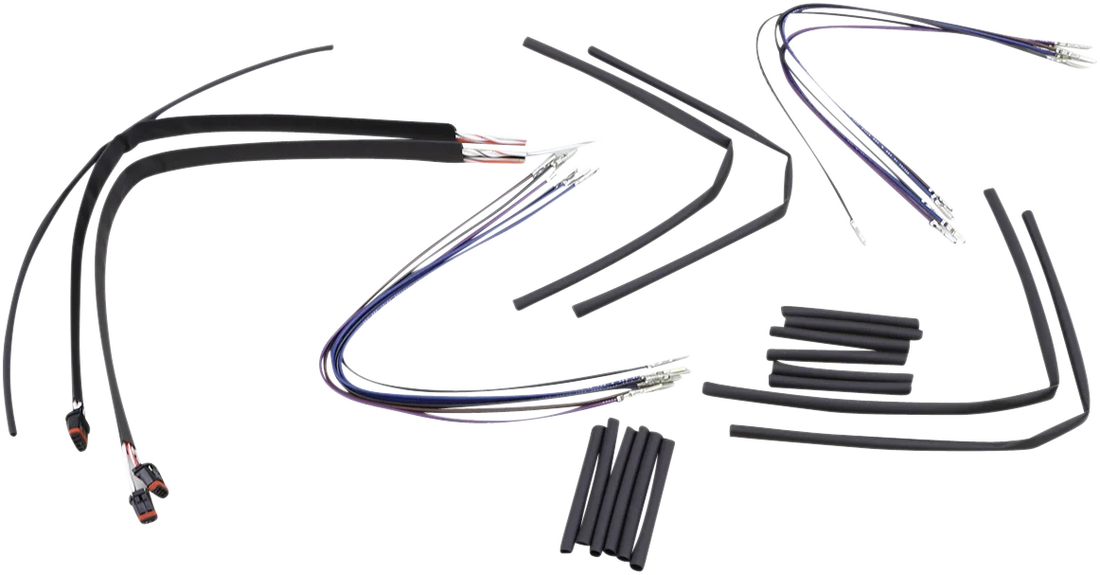Burly Brand Control Kit - 14" Ape Hanger Handlebars - ABS B30-1122 - Back View