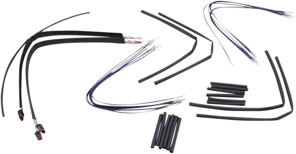 Burly Brand Control Kit - 14" Ape Hanger Handlebars - ABS B30-1122 - Back View