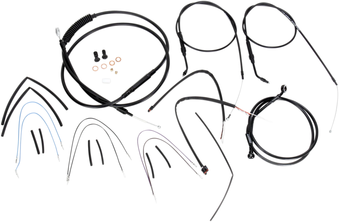 Burly Brand Control Kit - 14" Ape Hanger Handlebars B30-1068 - Side View