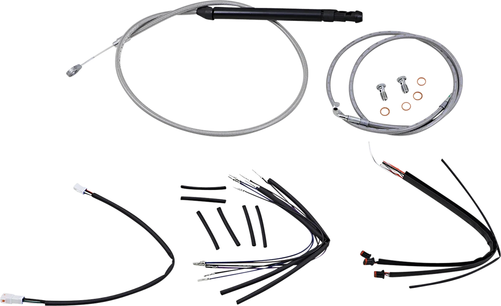 Burly Brand Control Kit - 14" Gorilla Handlebars - Stainless B30-1249 - Main Product View