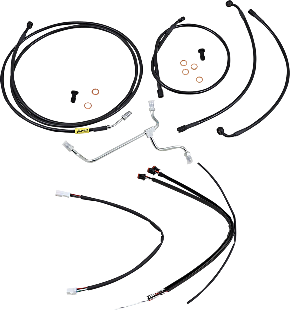 Burly Brand Control Kit - 15" Ape Hanger Handlebars B30-1237 - Main Product View