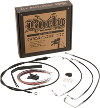 Load image into Gallery viewer, Burly Brand Control Kit - 15" Ape Hanger Handlebars B30-1237 - Side View