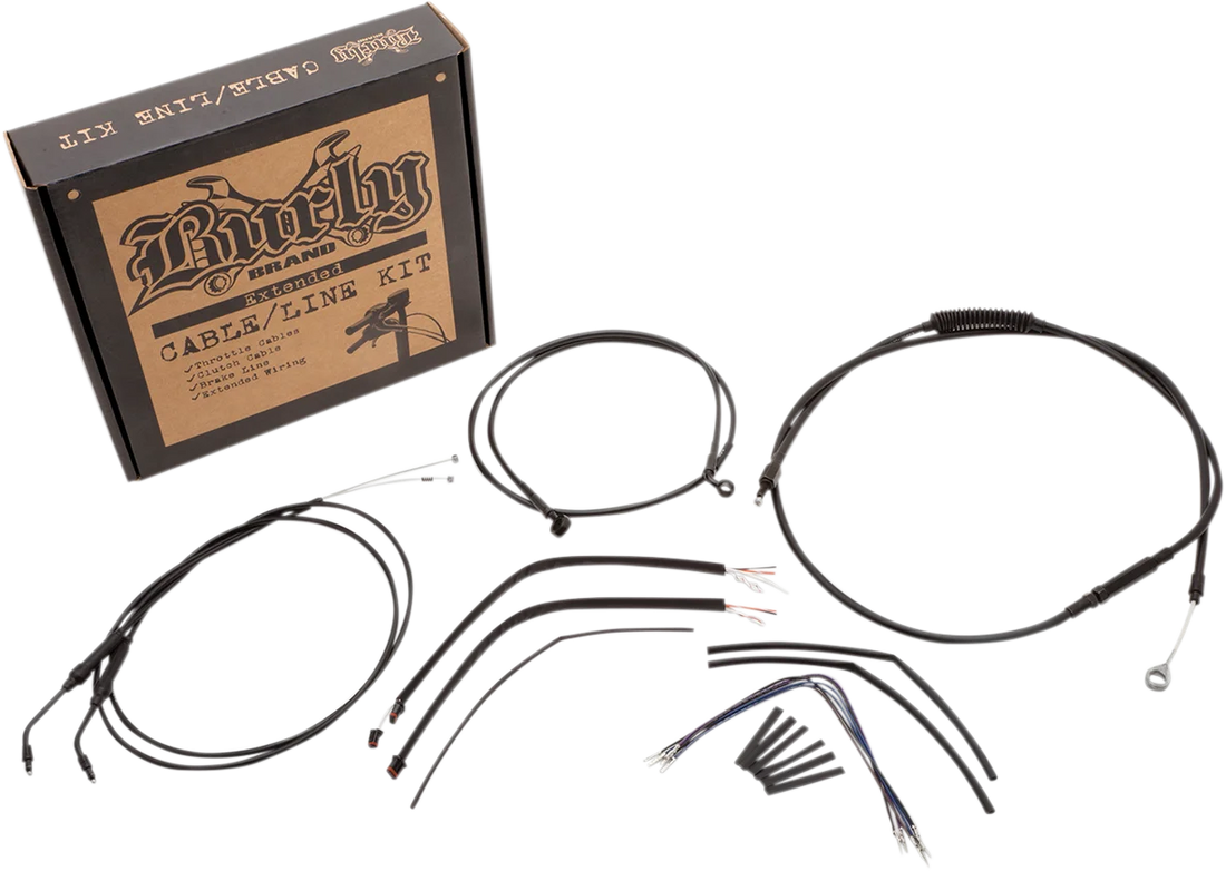 Burly Brand Control Kit - 16" Ape Hanger Handlebars B30-1108 - Side View