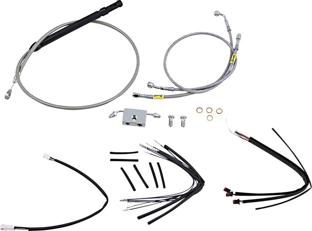 Burly Brand Control Kit - 16" Gorilla Handlebars - Stainless B30-1244 - Main Product View