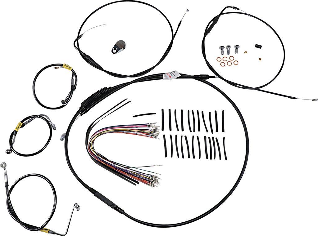 Burly Brand Control Kit - Early Touring Bikes - 13" Bagger Bar Handlebars - Black B30-1290 - Main Product View