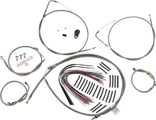 Load image into Gallery viewer, Burly Brand Control Kit - Early Touring Bikes - 15" Bagger Bar Handlebars - Stainless B30-1293 - Main Product View