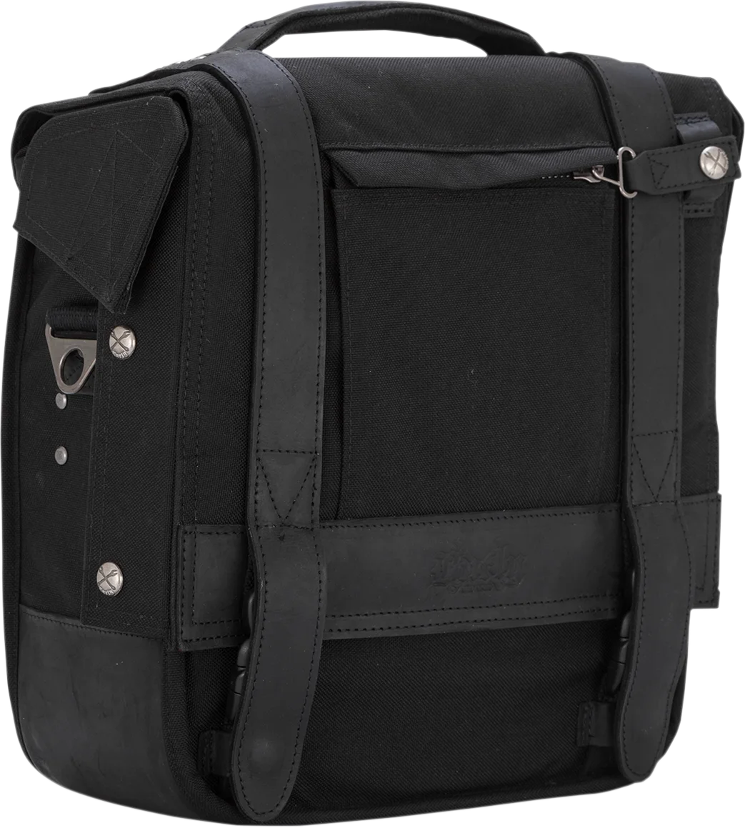 Burly Brand Detachable Saddlebag - Black B15-1000B - Side View