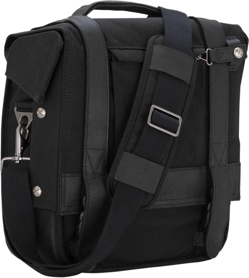 Burly Brand Detachable Saddlebag - Black B15-1000B - Back View