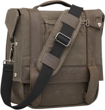 Load image into Gallery viewer, Burly Brand Detachable Saddlebag - Dark Oak B15-1000D - Back View