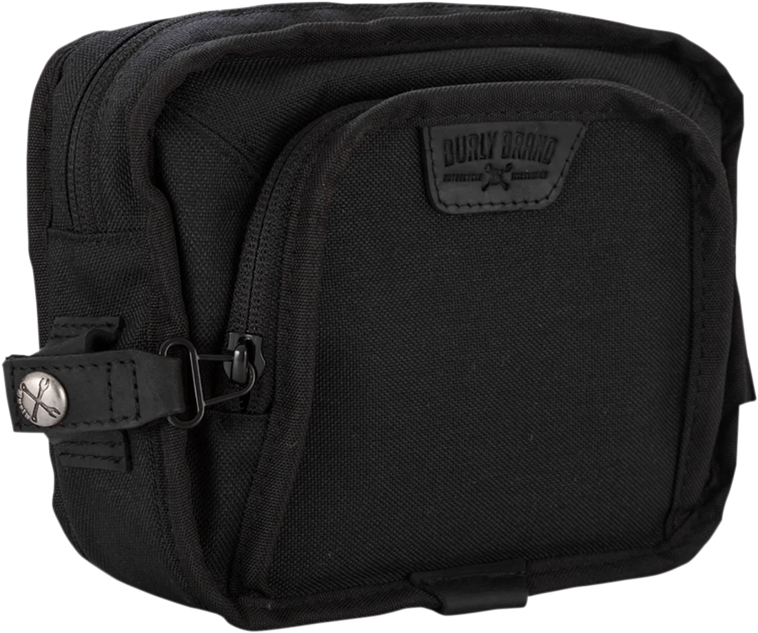 Burly Brand Handlebar Bag - Dark Oak B15-1012D - Side View