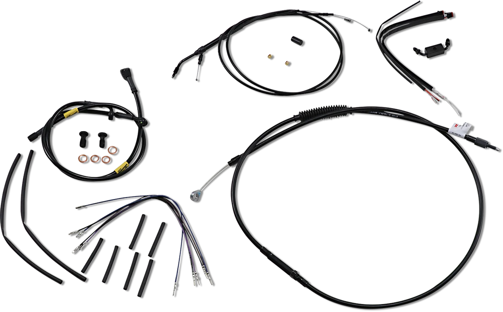 Burly Brand Handlebar Cable and Brake Line Kit - 16" Wide Glide Gorilla Handlebars B30-1216 - Main Product View