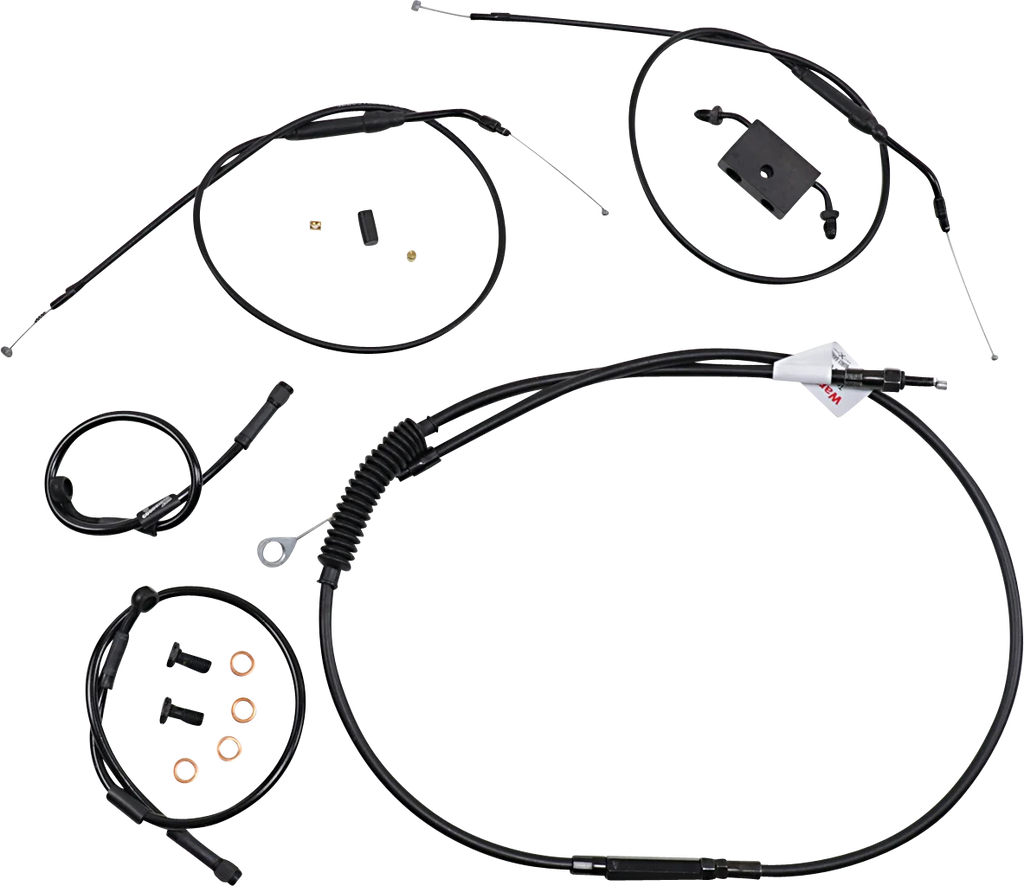 Burly Brand Handlebar Cable and Brake Line Kit - Extended