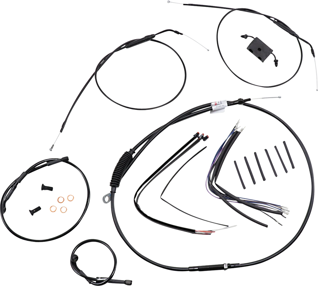 Burly Brand Handlebar Cable and Brake Line Kit - Extended