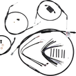 Load image into Gallery viewer, Burly Brand Handlebar Cable and Brake Line Kit - Extended