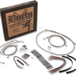 Load image into Gallery viewer, Burly Brand Handlebar Cable/Brake Line Kit - Complete - 13" Ape Hanger Handlebars - Stainless Steel B30-1102 - Side View