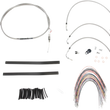 Load image into Gallery viewer, Burly Brand Handlebar Cable/Brake Line Kit - Complete - 13" Ape Hanger Handlebars - Stainless Steel B30-1103 - Side View