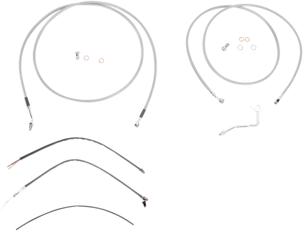 Burly Brand Handlebar Cable/Brake Line Kit - Complete