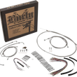 Load image into Gallery viewer, Burly Brand Handlebar Cable/Brake Line Kit - Complete - 13" Ape Hanger Handlebars - Stainless Steel B30-1232 - Side View