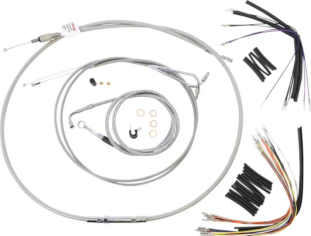 Burly Brand Handlebar Cable/Brake Line Kit - Complete