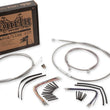 Load image into Gallery viewer, Burly Brand Handlebar Cable/Brake Line Kit - Complete - 14" Ape Hanger Handlebars - Stainless Steel B30-1049 - Side View