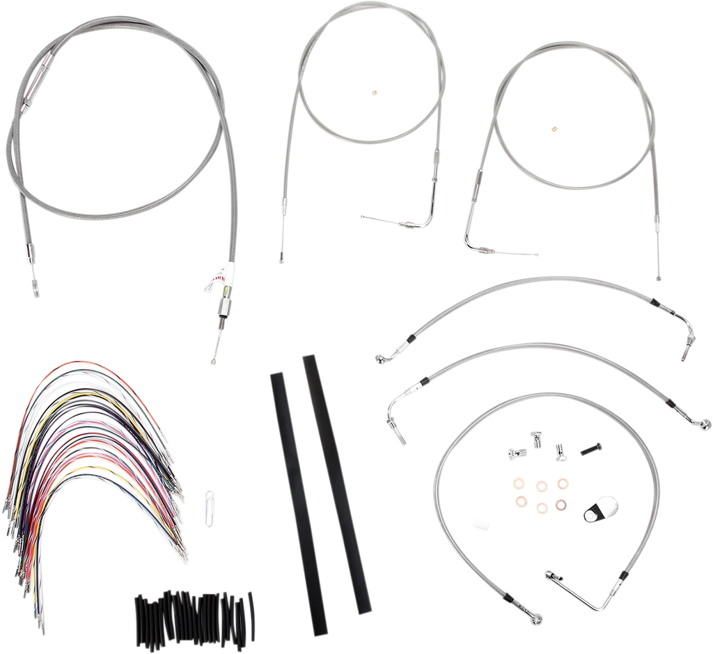 Burly Brand Handlebar Cable/Brake Line Kit - Complete