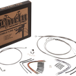 Load image into Gallery viewer, Burly Brand Handlebar Cable/Brake Line Kit - Complete - 14" Ape Hanger Handlebars - Stainless Steel B30-1127 - Side View