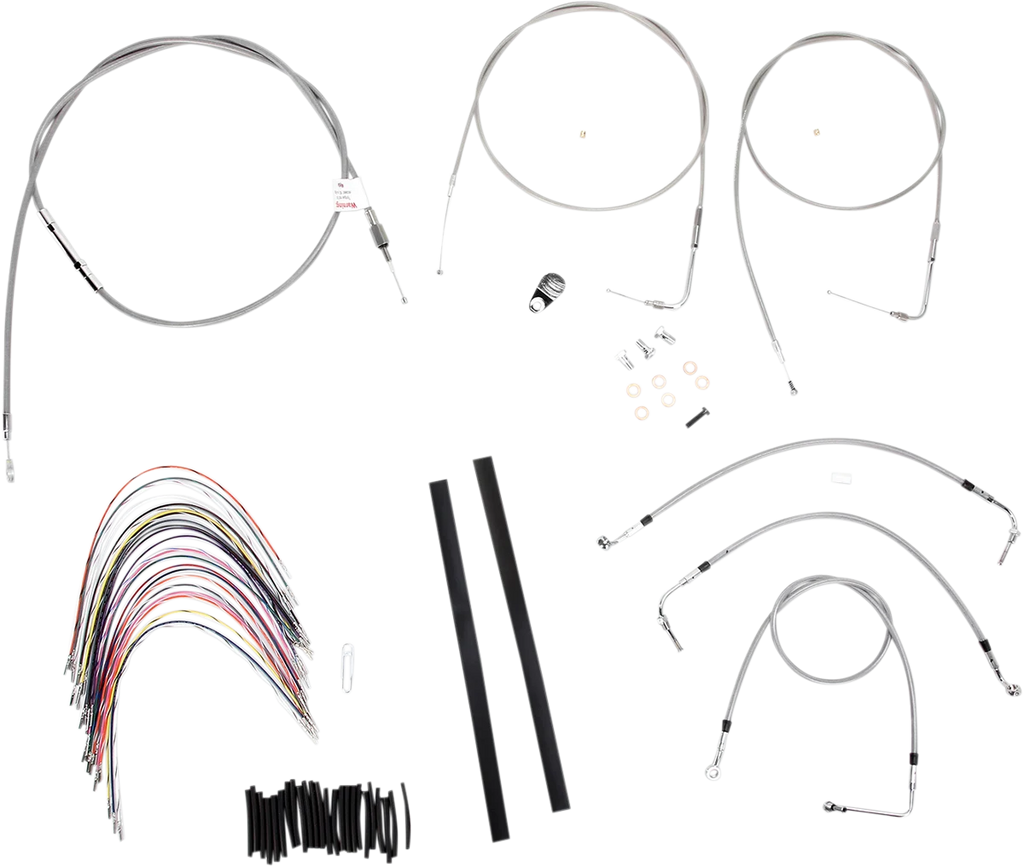 Burly Brand Handlebar Cable/Brake Line Kit - Complete