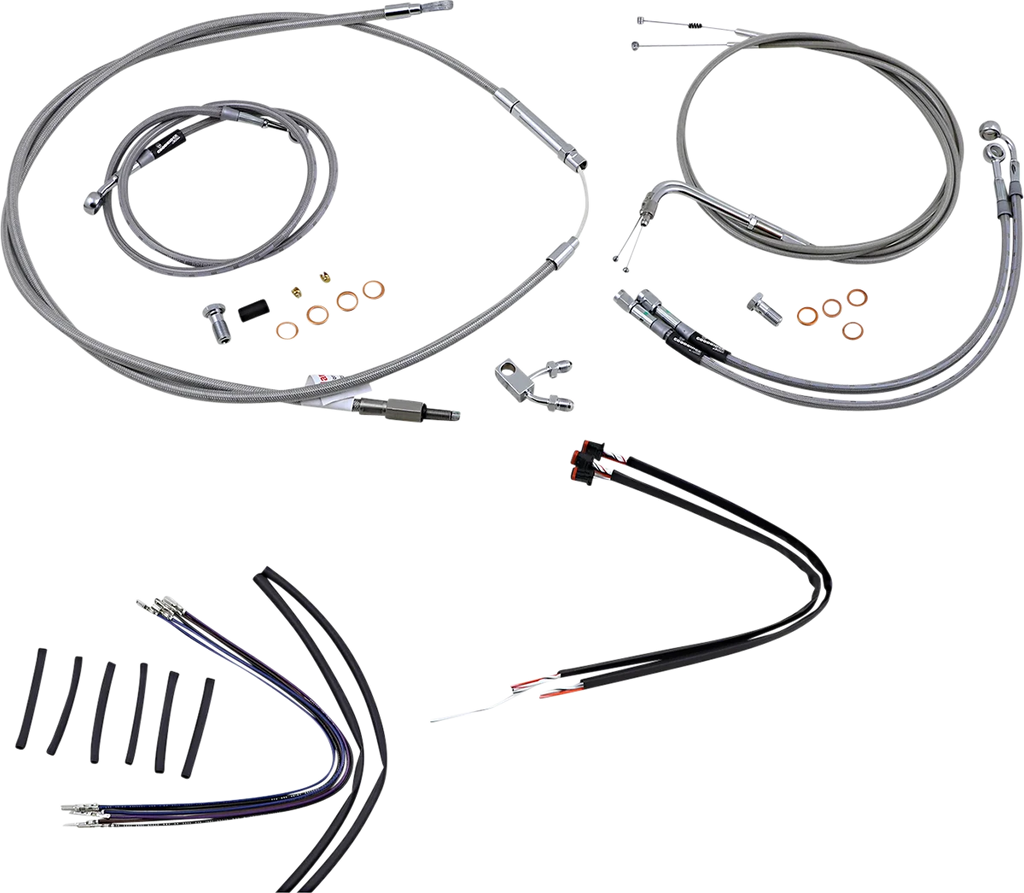 Burly Brand Handlebar Cable/Brake Line Kit - Complete