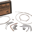 Load image into Gallery viewer, Burly Brand Handlebar Cable/Brake Line Kit - Complete - 16" Ape Hanger Handlebars - Stainless Steel B30-1128 - Side View