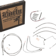 Load image into Gallery viewer, Burly Brand Handlebar Cable/Brake Line Kit - Complete - 16" Ape Hanger Handlebars - Stainless Steel B30-1153 - Side View