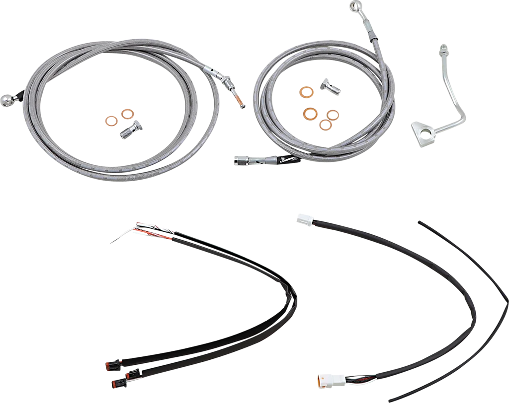 Burly Brand Handlebar Cable/Brake Line Kit - Complete