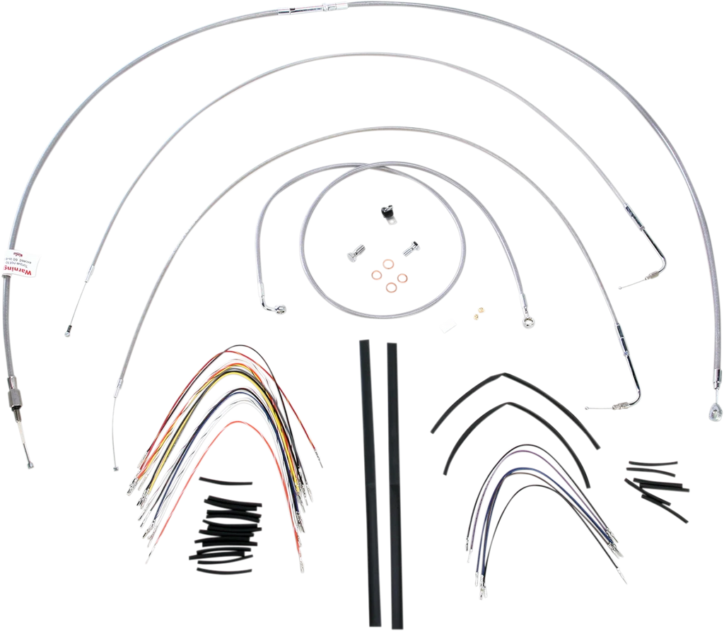 Burly Brand Handlebar Cable/Brake Line Kit - Complete