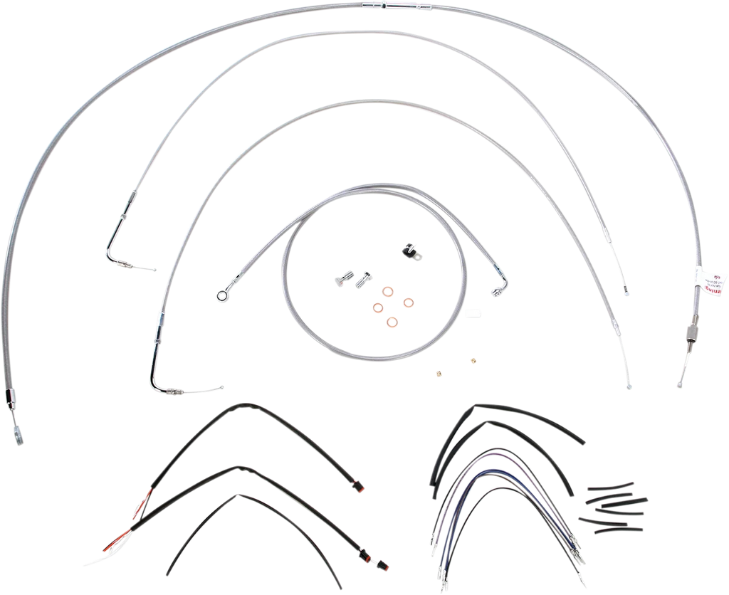 Burly Brand Handlebar Cable/Brake Line Kit - Complete