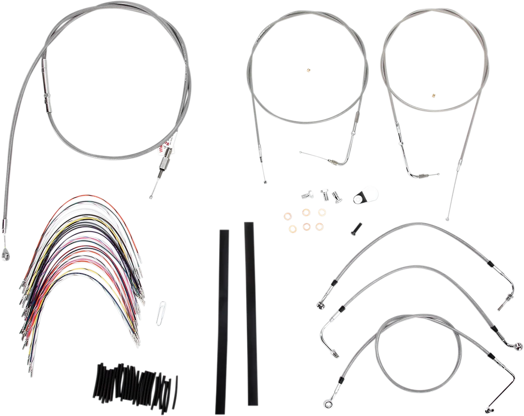 Burly Brand Handlebar Cable/Brake Line Kit - Complete