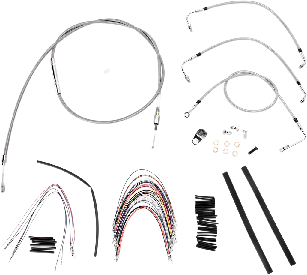 Burly Brand Handlebar Cable/Brake Line Kit - Complete