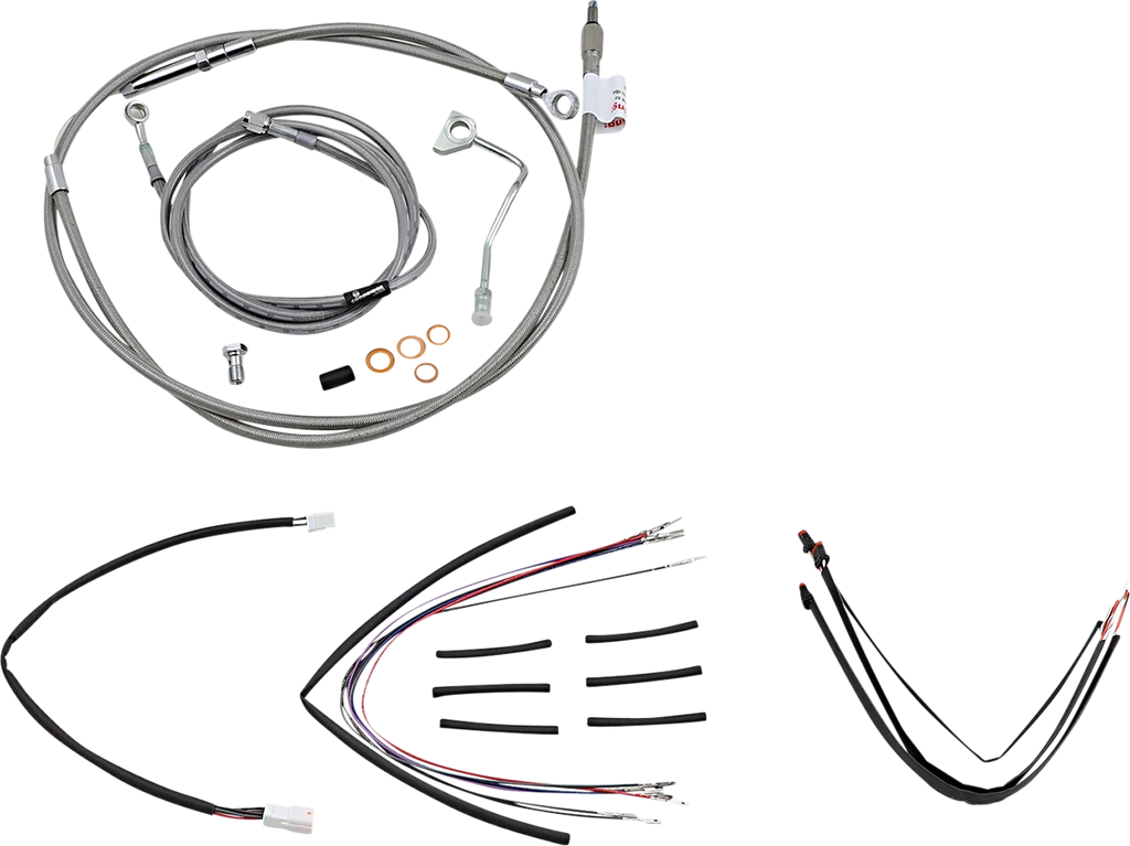 Burly Brand Handlebar Cable/Brake Line Kit - Complete