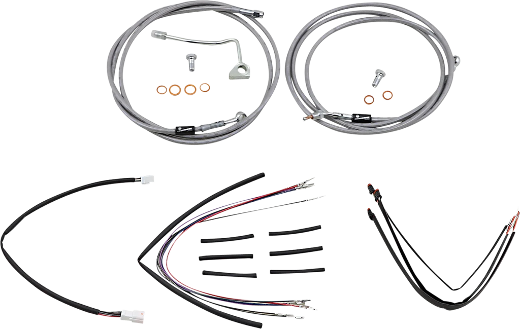 Burly Brand Handlebar Cable/Brake Line Kit - Complete