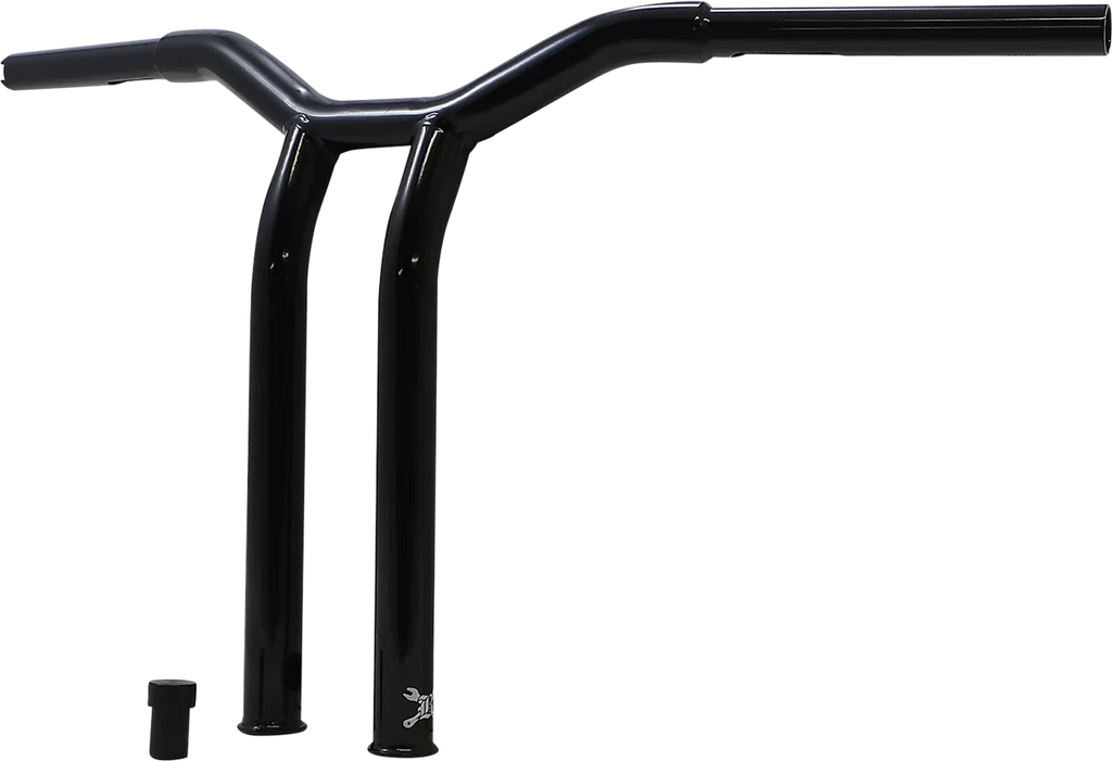 Burly Brand Handlebar - Dominator - Raked - 14" - Black B12-6053B - Side View