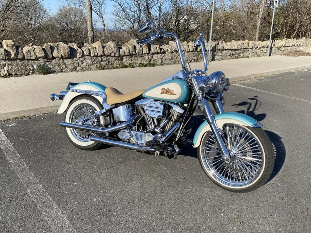 Burly Brand Handlebar - Gorilla Ape - TBW - 16" - Chrome B12-1503C - Back View