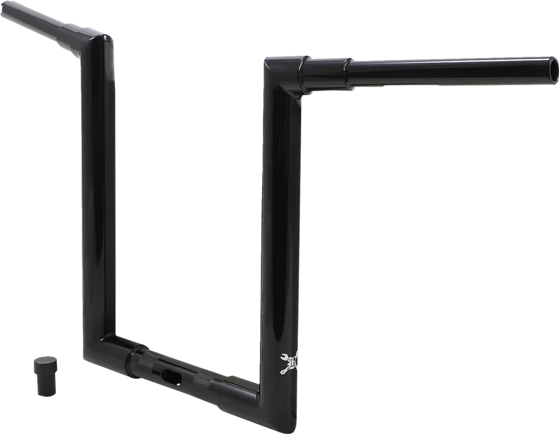 Burly Brand Handlebar - Jason - 14" - Black B12-6091B - Side View