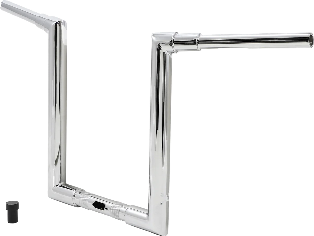 Burly Brand Handlebar - Jason - 14" - Chrome B12-6091C - Side View