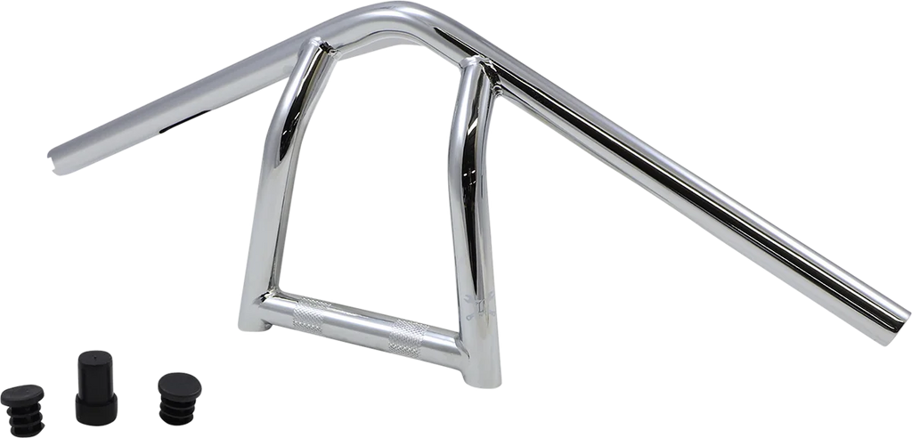 Burly Brand Handlebar - Jim - 9" - Chrome B12-6040C - Side View