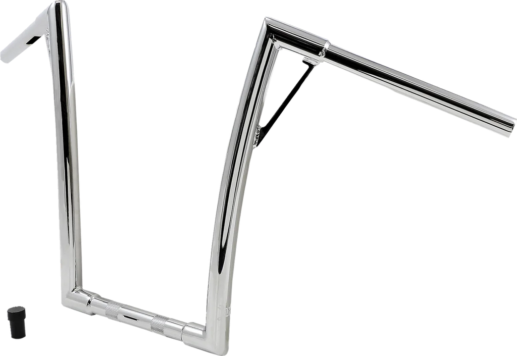 Burly Brand Handlebar - Louie - 16" - Chrome B12-7008C - Side View