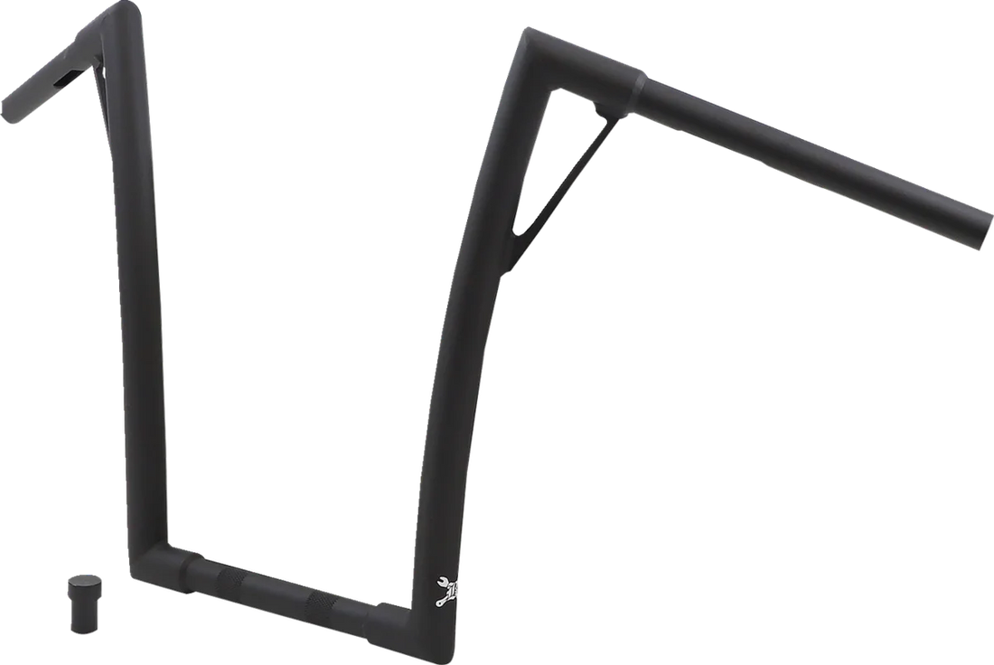 Burly Brand Handlebar - Louie - 16" - Textured Black B12-7008TB - Side View