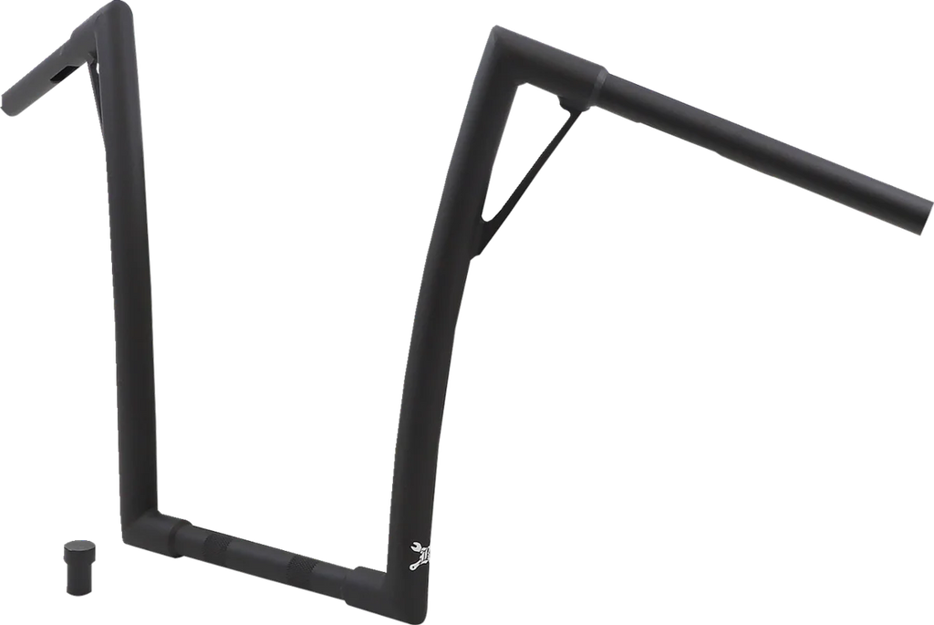 Burly Brand Handlebar - Louie - 16" - Textured Black B12-7008TB - Side View