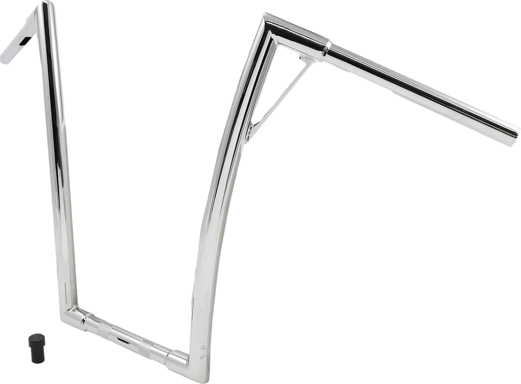 Burly Brand Handlebar - Louie - 19" - Chrome B12-7011C - Side View