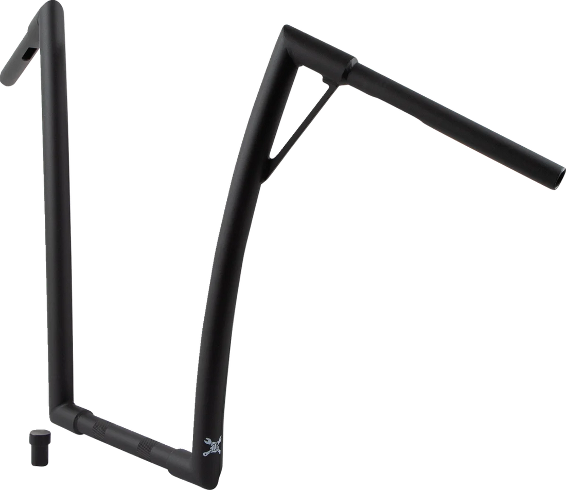 Burly Brand Handlebar - Louie - 19" - Textured Black B12-7011TB - Side View