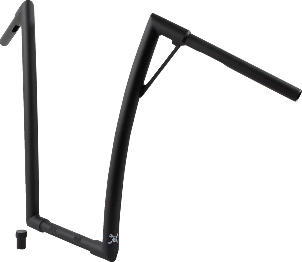 Burly Brand Handlebar - Louie - 19" - Textured Black B12-7011TB - Side View