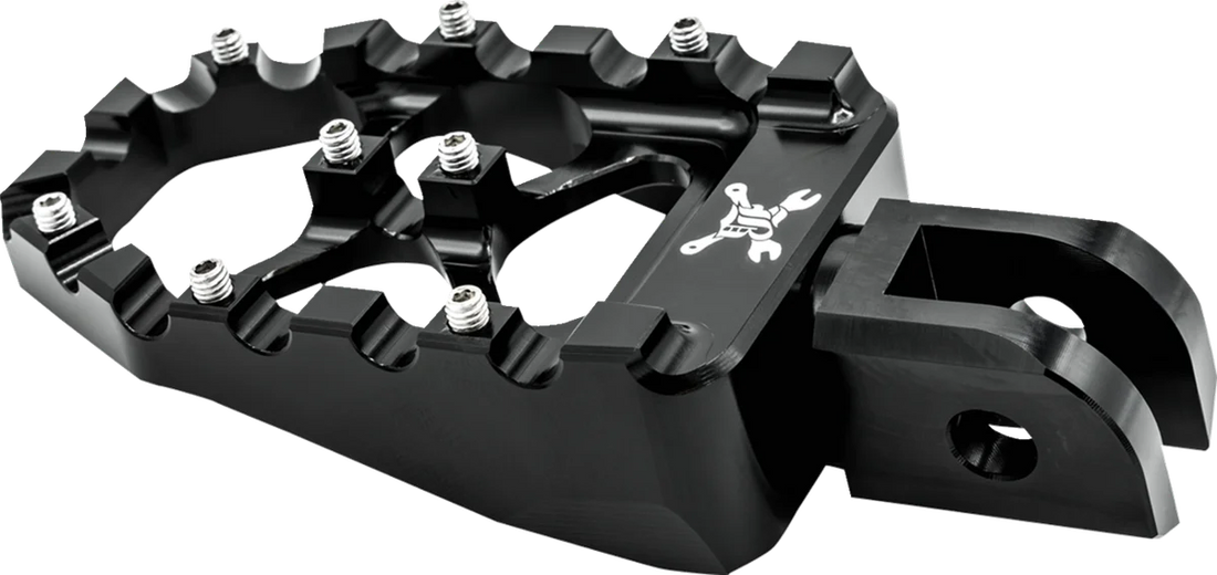 Burly Brand MX Evolution Pegs - Black - Softail B13-1016B - Back View