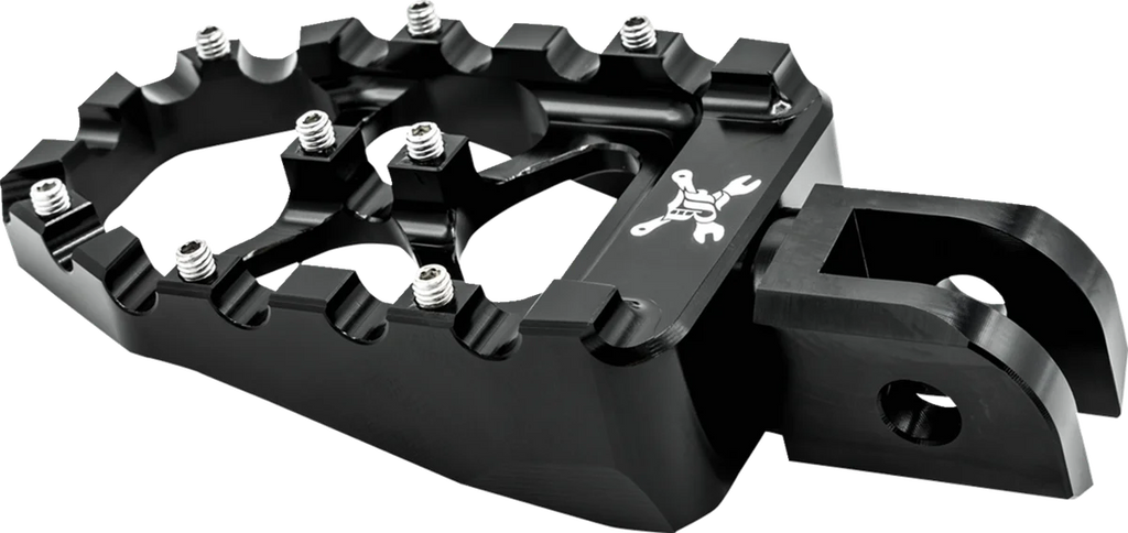 Burly Brand MX Evolution Pegs - Black - Softail B13-1016B - Back View